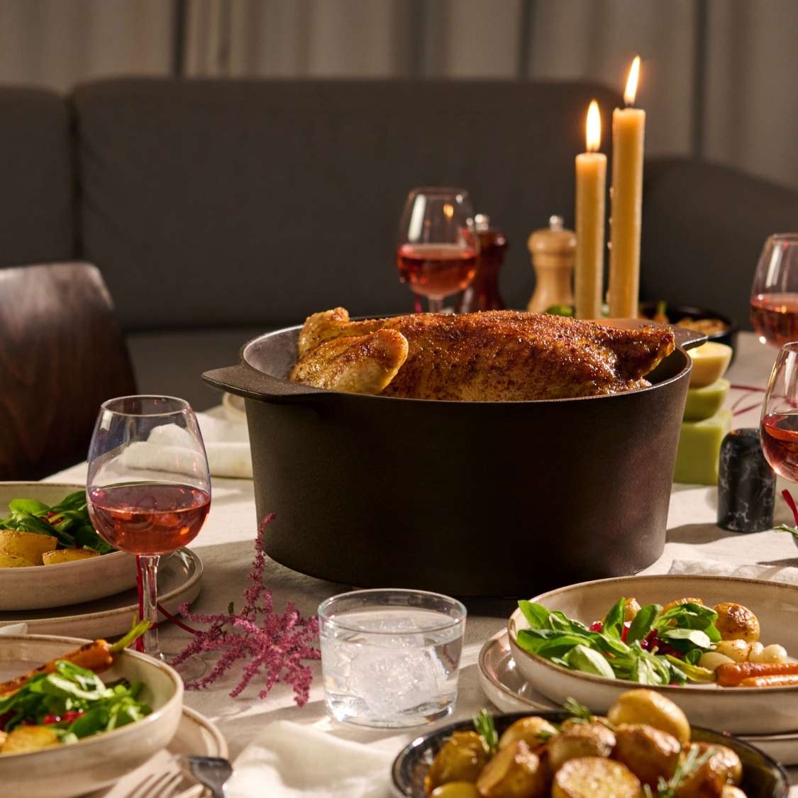 Gusseisenbräter 28 cm + Griffschutz Duo schwarz